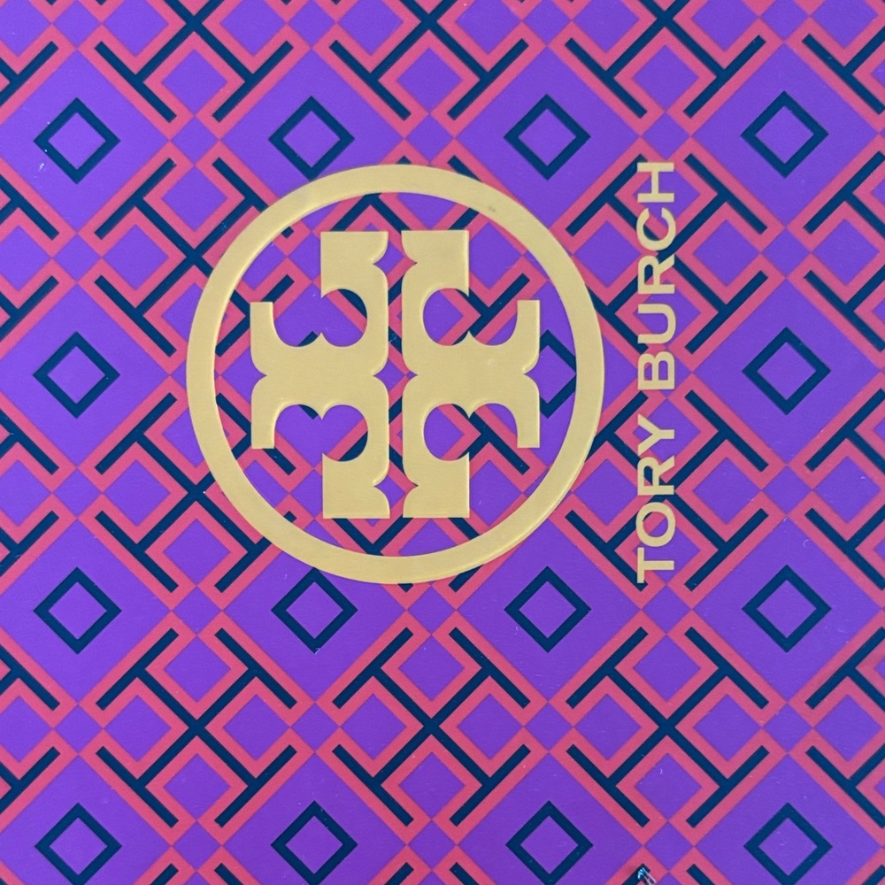 Tory Burch Purple and Gold Geometric Design